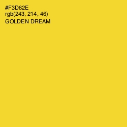 #F3D62E - Golden Dream Color Image